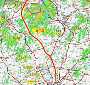 广连高速公路规划图图片